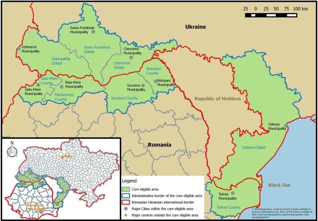 Карта черновицкой области с селами и городами на русском языке