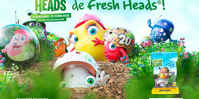 swan petal Clap Lidl România aduce în magazine colecția de personajeFresh Heads, prin care  își propune să îi învețe pe copii cum îi ajută legumele și fructele să  capete forțe proaspete pentru joacă | Suceava