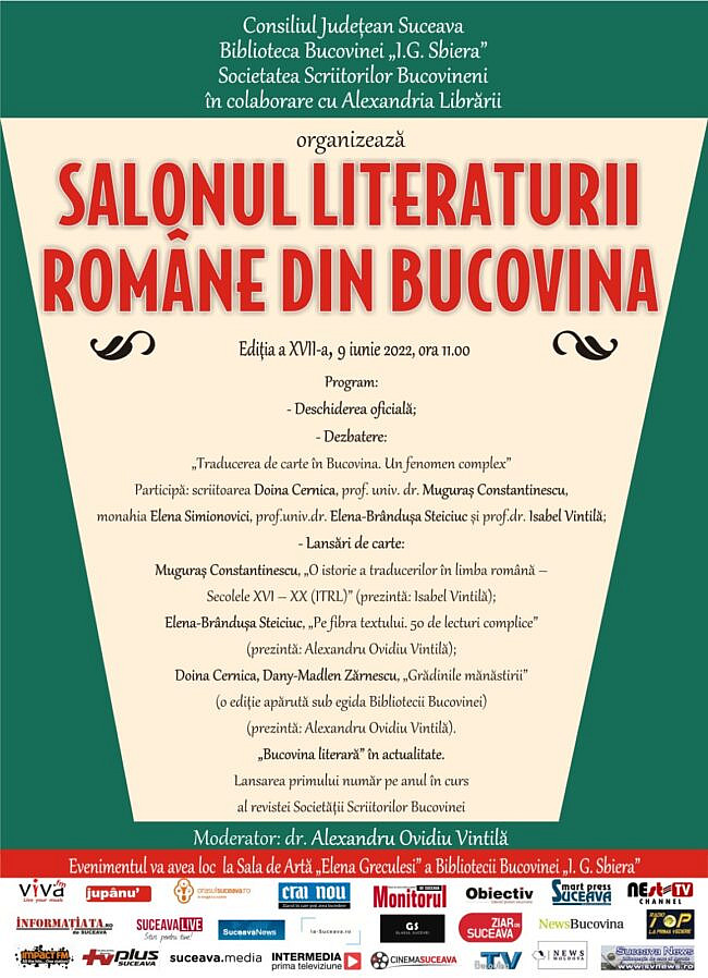 Push Retaliation Sudden descent Biblioteca „I.G.Sbiera” din Suceava va găzdui cea de-a XVII-a ediție a  Salonului Literaturii Române din Bucovina | Suceava News Online